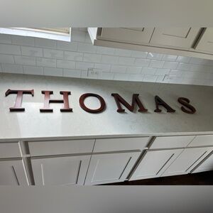 Pottery Barn Kids Mahogany Finish Wooden Letters              T-H-O-M-A-S
